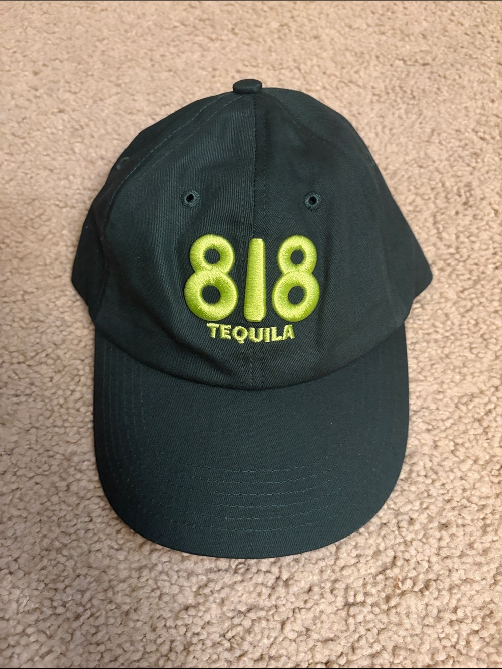 818 Tequila Hat with Neon Green Logo